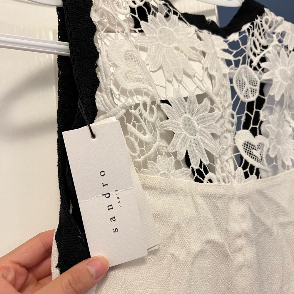 Sandro black and white dress NWT - Picture 2 of 5
